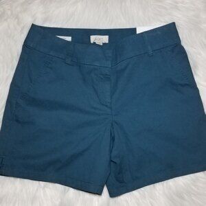 NWT|Teal Blue LOFT 6" Shorts, 4